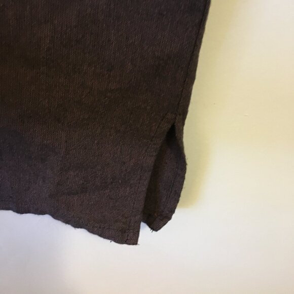 Brown Medieval D&D Tie Up Collar Tunic Pub Wear - Picture 6 of 16